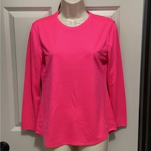 Reel Legends Ladies Magenta Scoop Neck Long Sleeve Top